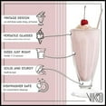 thumbnail image 3 of Vikko Ice Cream Glasses 11.5 Oz Retro Milkshake Glasses for Floats, Sundaes, and Dessert 6pk, 3 of 6