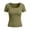 Army Green, variant on CBASIHI Womens Stretchy Ribbed T Shirts- Slim Fit Casual Summer Lightweight Short Sleeve U Neck Basic Tees Navy Size S-2XL