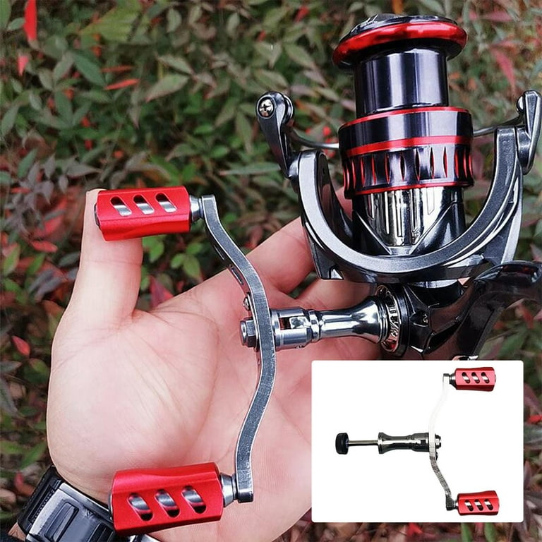 Metal Fishing Reel Handle ,Repair Parts ,Rocking Arm Replacement  Lightweight for Fish Reel ,Fishing Tackle, casting Reel Equipment , Red 