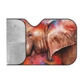 thumbnail image 2 of Kdxio Oil Paintings of Elephants Print Windshield Sun Shade, Foldable Sun Blocker for Car,Truck,SUV Automotive Interior Sun Protection,Reflective Shade for Front Windshield(Small), 2 of 7
