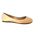 thumbnail image 2 of Shoes8teen Womens Ballerina Ballet Flat Shoes (11, Nude Pu 8600), 2 of 3