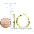 thumbnail image 2 of 14K Yellow Gold 20mm Omega Back Hoop Earring, Diameter 25mm, 2 of 3