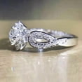 thumbnail image 3 of Engagement Wedding Ring 2 CT Round Cut White Moissanite 14K White Gold Plated, 3 of 4