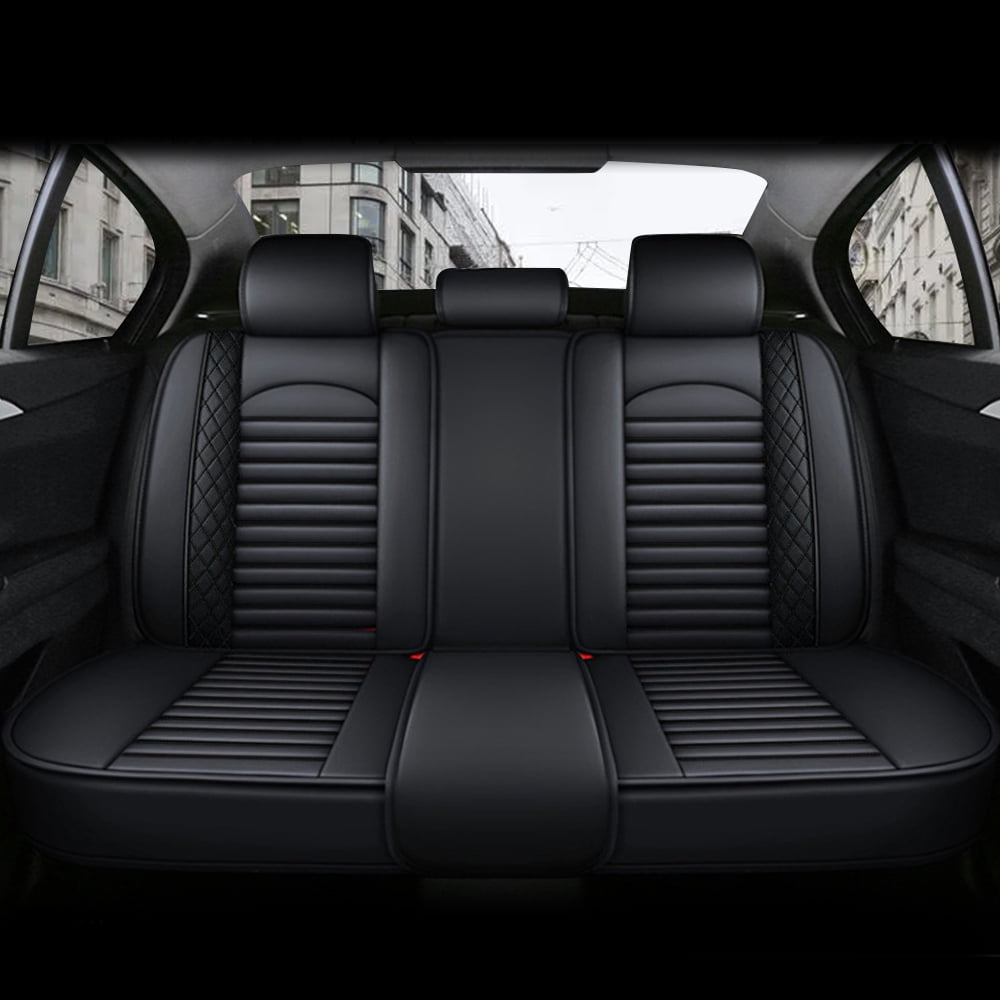 Aotiyer Black, Faux Leather, Full Ser Seat Covers