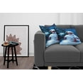 thumbnail image 3 of Ambesonne Christmas Throw Pillow Cover 2 Pack, Snowman Magic Wand, 18", Navy Blue Red White, 3 of 7