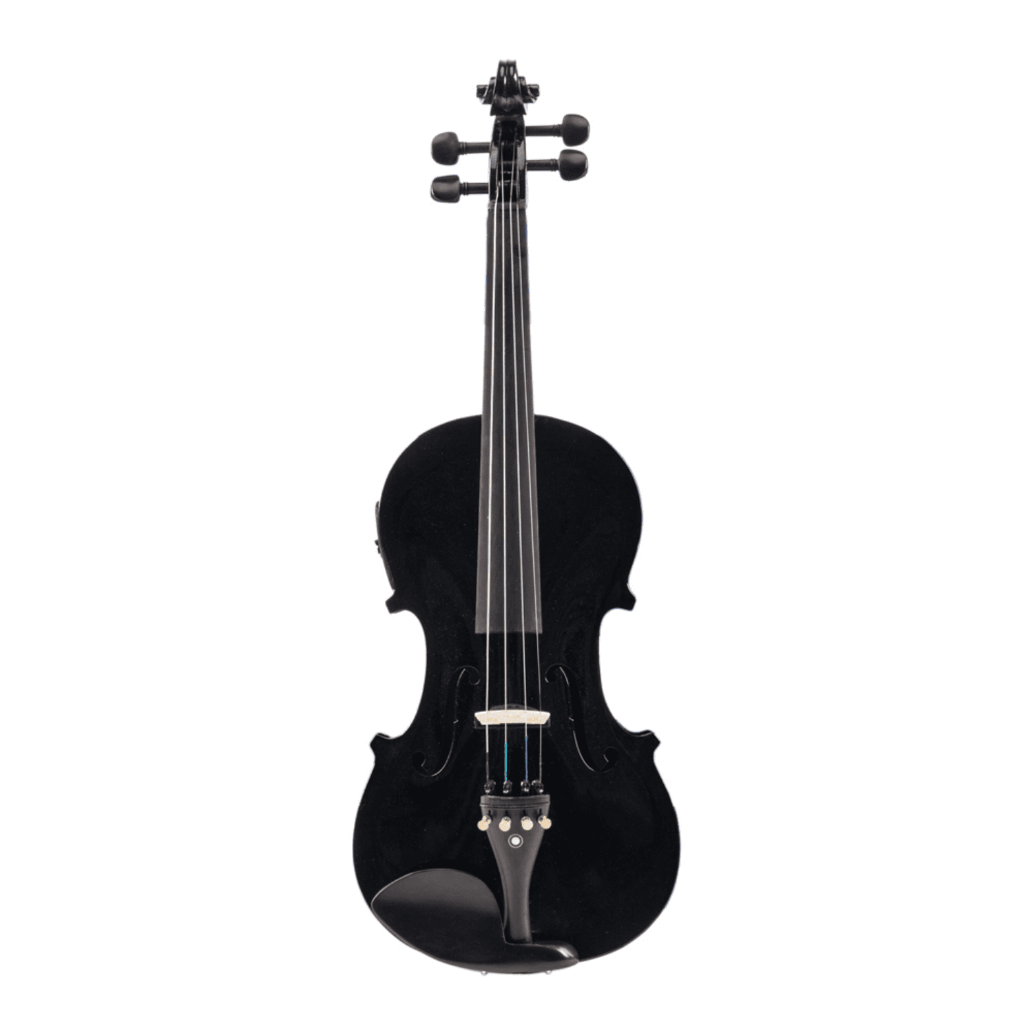Hassch Beginner Violin 4/4, Solid Wood Violin Kit with Case, Bow and Cloth, Music String Instrument with Strings, Shoulder Rest, Electronic Tuner and Connecting Wire, Black