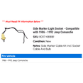 thumbnail image 2 of Side Marker Light Socket - Compatible with 1986 - 1992 Jeep Comanche 1987 1988 1989 1990 1991, 2 of 2