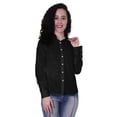 thumbnail image 4 of Moomaya Chemises à Col en Coton à Manches Longues pour Femmes Formelles Unies Vêtements de Travail, 4 of 6