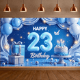 thumbnail image 6 of Blue Theme Happy 23rd Birthday Banner Decorative Elements for Birthday Celebration Party Decoration Indoor Event, 6 of 8