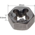 thumbnail image 3 of HUGFEGWE Hex Rethreading Dies, UNC 5/16-18 Carbon Steel Thread Die, Hex Rethreading Die Machine Thread Die, Hexagon Taper Pipe CJB91-22811, 3 of 4