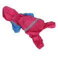 thumbnail image 3 of Chubasquero para mascotas, impermeable, chaqueta para perro con tira reflectante, transpirable, ligero para caminar al aire libre, rojo L, 3 of 12
