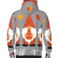 thumbnail image 7 of Sikiie Hello Fall Gnomes Men's Hoodie, Essentials Hoodie, Sweatshirt, Pullover Hooded Sweatshirt for Men-3X-Large, 7 of 7