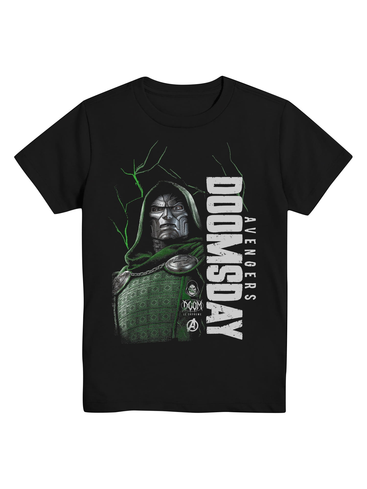 Marvel Doctor Doom, Boys' Graphic Tee with Short Sleeves, Doomsday Lightning, Sizes XS (4/5)–XXL(18)