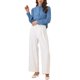 thumbnail image 2 of Camisas de manga larga con cuello de pie y botones para mujer INSPIRE CHIC XS azul polvo, 2 of 5