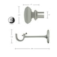 thumbnail image 4 of Decopolitan Square Adjustable Curtain Rod Set 36 to 72-Inch Nickel, 4 of 7