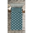 thumbnail image 3 of Ambesonne Animal Quilted Bedspread Set 2 Pcs, Fish Bone Skeleton Spine, Twin Size, Petrol Blue White, 3 of 3
