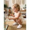 thumbnail image 4 of BemeyourBBs Boho Toddler Baby Girl Summer Clothes Little Baby Girl Beach Outfits Cute Crochet Flower Sleeveless Spaghetti Strap Tank Vest Tops and Shorts Sets, 4 of 9