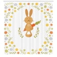 thumbnail image 3 of Ambesonne Funny Shower Curtain, Smiling Rabbit Summer, 69"Wx70"L, Multicolor, 3 of 3