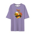 thumbnail image 4 of Unisex Casual Short Sleeve T-Shirts,Round Neck Loose Fit Summer Basic Tee Tops,Lightweight Soft Breathable Crewneck Pullover Shirts for Daily Wear,Workout,Travel,Vacation Light Violet XL, 4 of 4