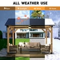 thumbnail image 3 of COSIEST 10x12FT Cedar Wood Gazebo, Outdoor Hardtop Gazebo with Galvanized Steel Gable Roof, Outdoor Gazebo Pavilion for Patio, Backyard, Deck, Lawn, 3 of 7
