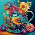 thumbnail image 1 of Con Forma Especial Parcial Pájaro Ambiental Oscuro 30x30cm Azul, 1 of 9