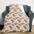 thumbnail image 3 of Fall Throw Blanket Fall Decor Blanket Autumn Pumpkin Leaves Flannel Fleece Throw Blanket for Couch Living Room Super Warm Soft Cozy Plush Lightweight Seasonal Bedding Blanket for Kids Adults 60"x80", 3 of 6