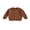 Brown, variant on Kids Baby Toddler Cardigan Sweater 6 9 12 24 Month 2T 3T 4T 5T 6T Solid Color Ribbed Trim Button Down Crew Neck Long Sleeve Knitted Tops