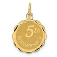 thumbnail image 1 of 14K Yellow Gold Happy 5th Anniversary Charm, 1 of 2