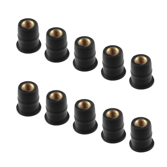 10pcs M5 Well Nuts Fairing Fasteners Windshield Screws Windscreen Nuts for Motorcycle