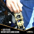 thumbnail image 6 of 1" x 6' Ratchet Strap with S-hooks - Motorcycle Tie Down Straps, 6 of 7