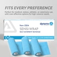 thumbnail image 2 of Dynarex Sensi-Wrap Self-Adhesive Bandages, 18-Pack, 4" x 5 yards, Light Blue, Latex, Colored Elastic Cohesive Athletic Tape, Tattoo Grip & Vet Wrap, 2 of 7