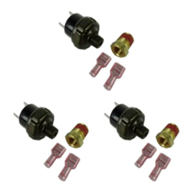 Baohd Durable 12 Volt Compressor Air Pressure Switch for Air Ride Assist Kit Improved Performance Black 150-180 psi 3Set