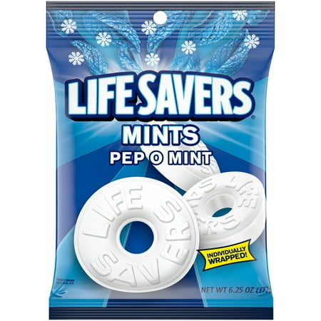 Life Savers Pep-O-Mint Breath Mints Hard Candy Individually Wrapped