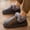 Gray, variant on Tawop House Shoes for Men Fashion Casual Slippers with Heels Fall and Winter Style Comfortable Fleece-Lined Warm Shoes