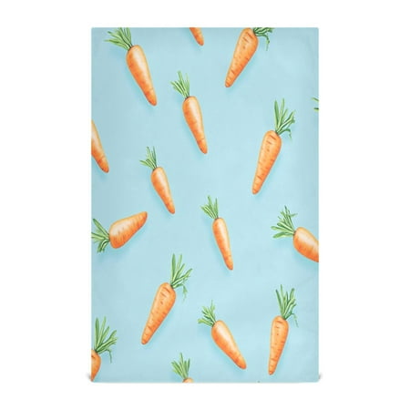 

Multi-Purpose Kitchen Towels 28x18 Inch Dishcloths with Hanging Loop Decorative and Practical Towels for Kitchen Dining Carrot Pattern