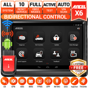 ANCEL X6 OBD2 Scanner Bluetooth, Bidirectional Car Diagnostic Scanner Full System Automotive Diagnostic Tool with 10 Reset, Active Test, BMS TPMS Oil Reset, OBDII Car Code Reader, 2 Years Free Update