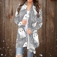 thumbnail image 2 of Kilaqueen Halloween Cardigan for Women Trendy Ghost Pumpkin Graphic Tunic Shirt Spooky Season Lightweight Cardigans Long Sleeve Medium Length Coat, 2 of 7