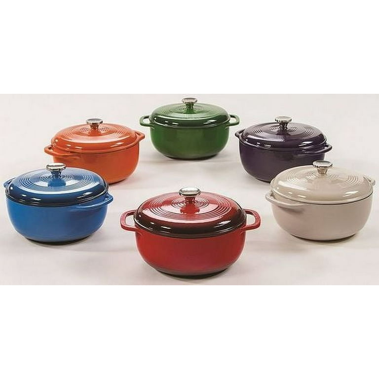 Biltmore 3.5 QT. Enameled Cast Iron Dutch Oven with Lid in Red 