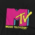 thumbnail image 2 of MTV Hot Pink Logo Unisex Adult T Shirt (Small) Black, 2 of 6