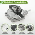 thumbnail image 4 of Unique Bargains Brake Vacuum Pump No.A2712301365 Engine Vacuum Pump for Mercedes-Benz C250 Base Coupe 2-Door 1.8L 2012-2015 Aluminum Alloy Silver Tone 1 Pc, 4 of 7