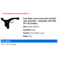 thumbnail image 2 of Front Right Lower Control Arm and Ball Joint Assembly - Compatible with 2006 - 2011 Kia Sedona 2007 2008 2009 2010, 2 of 2