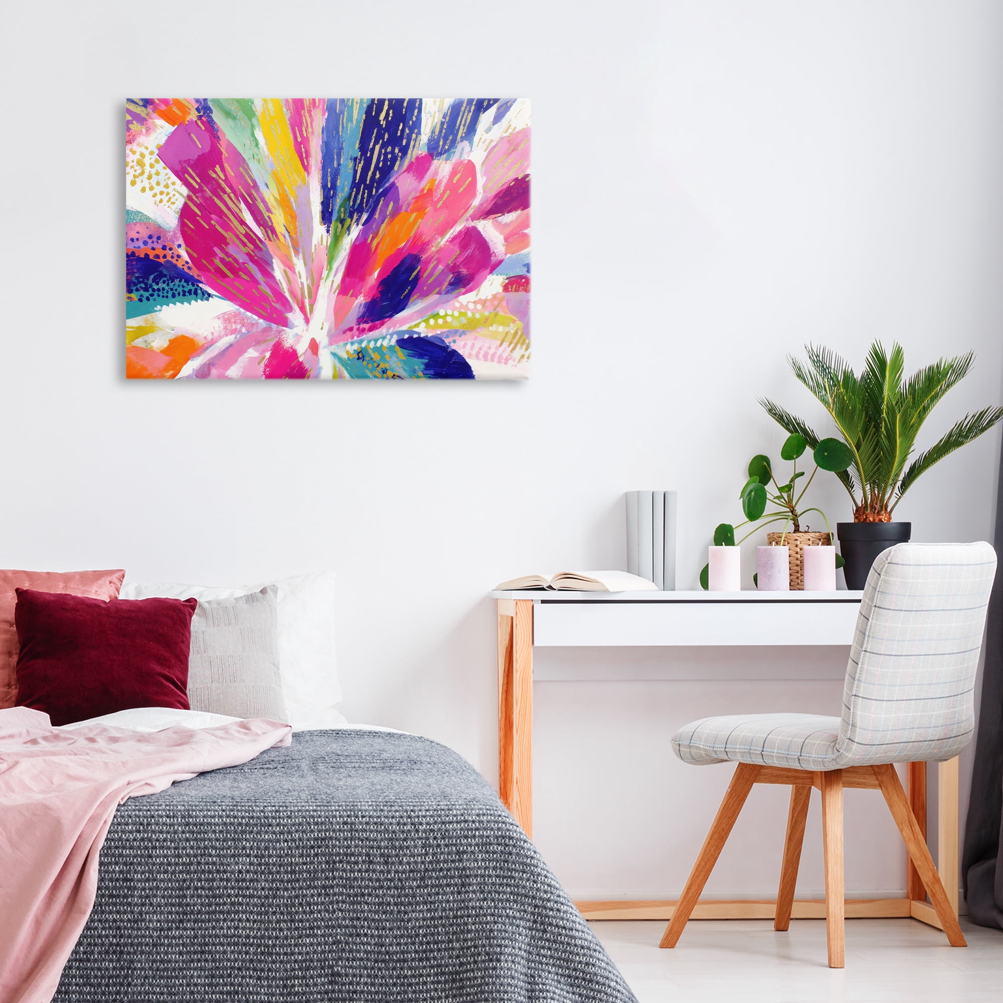 Stupell Industries Flower Burst in Vibrant Tones Canvas Wall Art, design by Chromatic Storm Studio