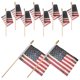 thumbnail image 3 of Handheld American Flag 10Pcs Easy Handheld Polyester Stick National Flag Decoration, 3 of 5