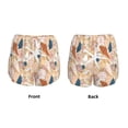 thumbnail image 3 of Rateoe Tropical Beach Sea Shell Printed 2 in 1 Women's Workout Shorts for Athletic Gym Running Shorts with Phone Pockets-Large, 3 of 7