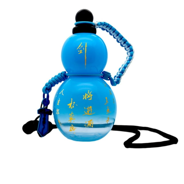 Gourd Style Clear Reusable Water Bottle 28oz Leak Proof Sport Flask with Strap Waist Rope Accessories