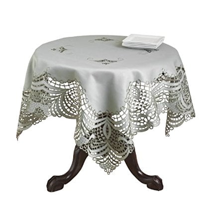 UPC 789323239105 product image for SARO LIFESTYLE QX586 Lafayette Square Table Topper, 54-Inch, Grey | upcitemdb.com