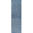 thumbnail image 2 of JONATHAN Y SANTA MONICA 2 x 14 Runner Rug, Ourika Moroccan Geometric Textured Weave - Navy/Light Gray, SMB108B-214, 2 of 5