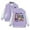 Purple, variant on Boys Girls Color Block Varsity Jackets - Stylish Floral Print Letter Design Girls Cardigan Coat Warm Autumn Winter Baseball Jacket Outerwear for Children,Color:Light Purple,Size:8-10 Years