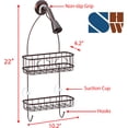 thumbnail image 3 of Shower Caddy Simple Houseware, baño de 2 niveles, bronce, 3 of 6