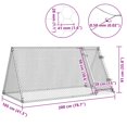 thumbnail image 2 of vidaXL Chicken Cage Silver 200x105x91 cm Galvanised Steel, 2 of 5
